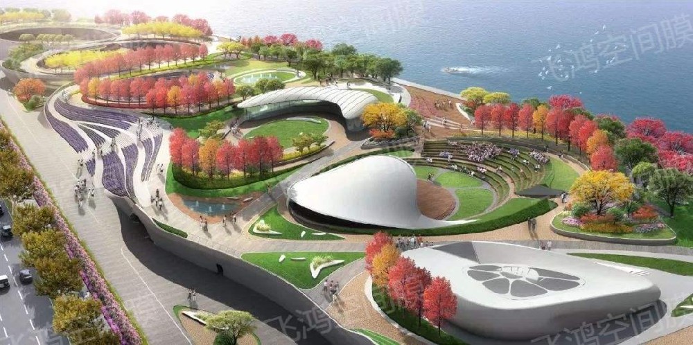 武汉市月亮湾城市阳台PTFE膜结构工程